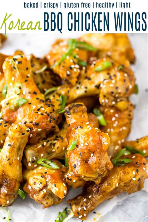 Instead, brown recommends you steam the wings for 10 minutes first, then bake them on a cooling rack resting above a baking sheet for 30 minutes at 425° f. Crispy Korean BBQ Baked Chicken Wings | Super Bowl Food Idea!