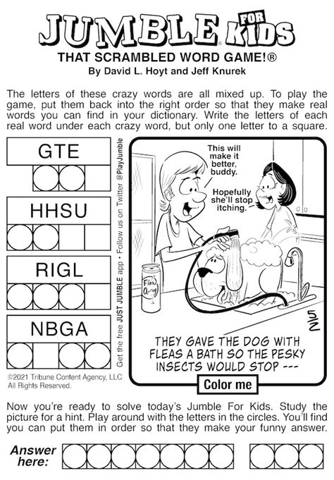 Jumble Word Games For Kids And Adults Boomer Magazine