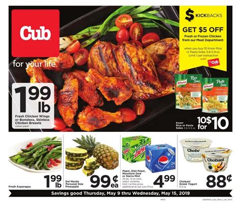 Cub foods is one of many for everything they sell, they include savings in the cub foods weekly circular plus have separate liquor specials and coupon savings that run for three weeks. Cub Foods Ad May 9 - 15, 2019 - WeeklyAds2
