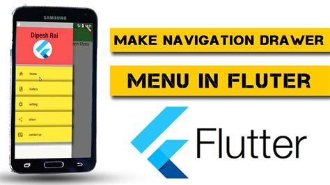 Flutter Tutorial How To Make Beautiful Material Navigation Drawer