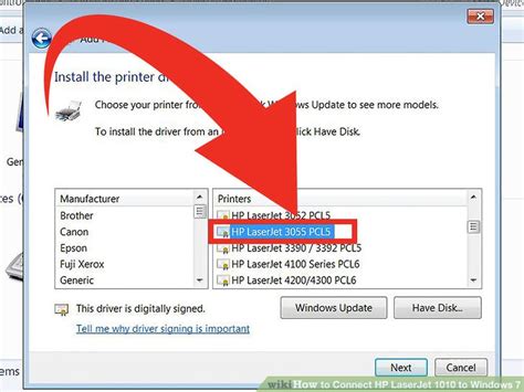 Select hp universal printing pcl 5 (v6.1.0) and click on next. How to Connect HP LaserJet 1010 to Windows 7: 11 Steps