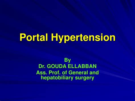Portal hypertension is increased blood pressure in the blood vessels that lead to the liver. PPT - Portal Hypertension PowerPoint Presentation - ID:460403