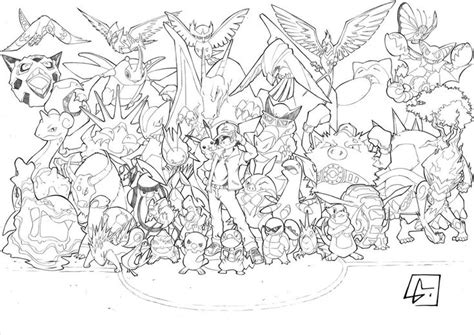 Coloriage De Tout Les Pokemon | Pokemon coloring pages, Pokemon