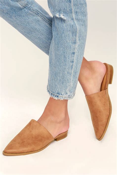 Buy Flat Pointed Toe Mules In Stock