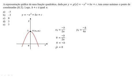 Equação Da Parábola Exercicios Resolvidos