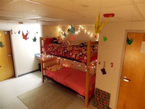 Dorm Room Paper Cranes And Christmas Lights Interior Design Dorm