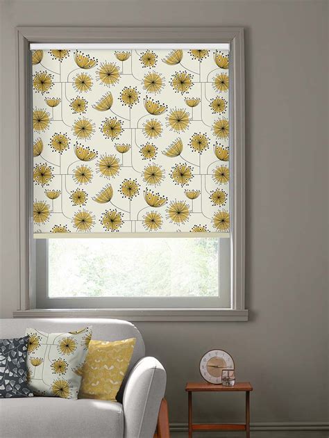 Dandelion Mobile Sunflower Yellow Roller Blind By Miss Print