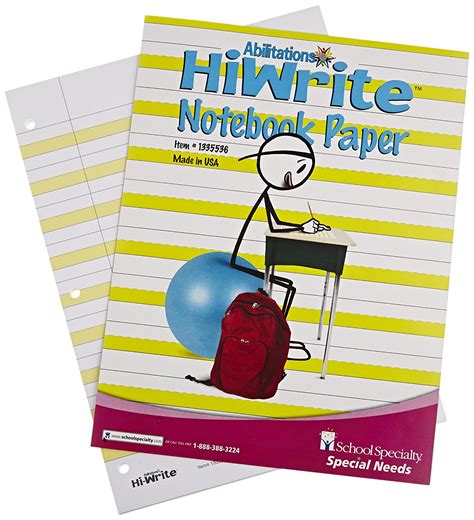The template has gray horizontal lines and a red vertical line that acts as a margin or tab stop. Integrations Hi-Write Wide-Ruled Notebook Paper, Wide ...