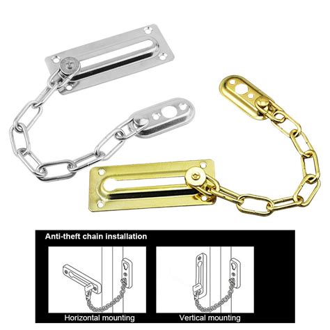 1pc Stainless Steel Security Guard Chain Bolt Locks Safety Slide Bolt