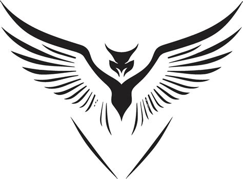 Wings Of Freedom Black Logo Design With Eagle Black And Bold Iconic