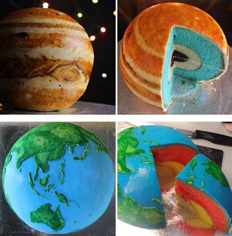 Cakes For Scientists And Astronomers Alike Planet And Core Cakes Mini