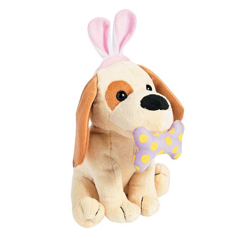 Why do dogs chew on stuffed animals? Plush+Dog+with+Bunny+Ears+-+OrientalTrading.com | Plush, Fun express, Wholesale toys