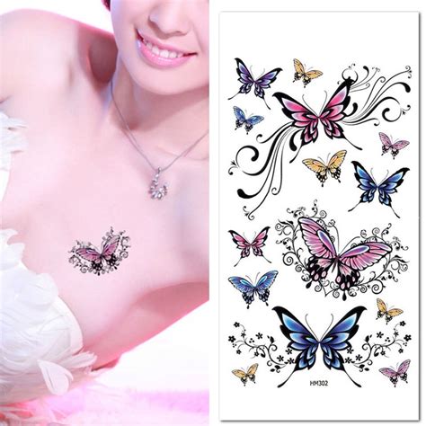 Sexy Colorful Flower Waterproof Temporary Tattoos Sleeve Women