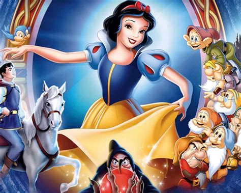 Download Snow White And Dwarfs Poster Wallpaper