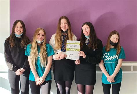 Charitable Lossie High School Pupils Donate £3000 To Scottish Association For Mental Health
