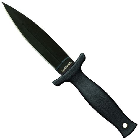 Schrade F19f Boot Knife Black Single Edge Dagger Blade