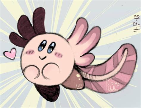 Axolotl Kirby By Graywashere On Deviantart