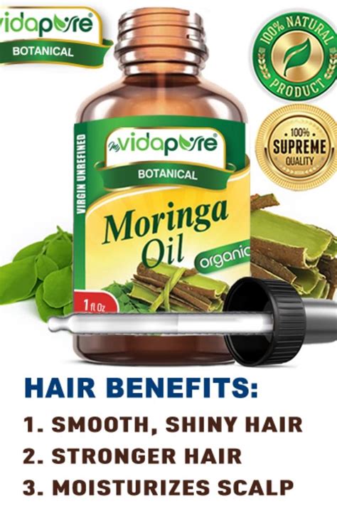 Moringa oil works well when massaged into the scalp. myVidaPure MORINGA OIL ORGANIC WILD GROWTH RAW, REFINED ...