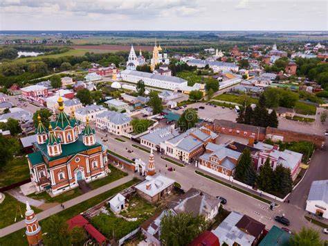 View From Drone Of Kolomna With Kremlin Stock Image Image Of Streets
