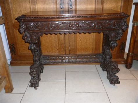 Victorian Antique Carved Oak Gothic Hall Table 186525
