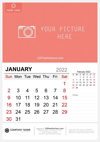 30 2022 Wall Calendar Free Vectors Free Images 123freevectors
