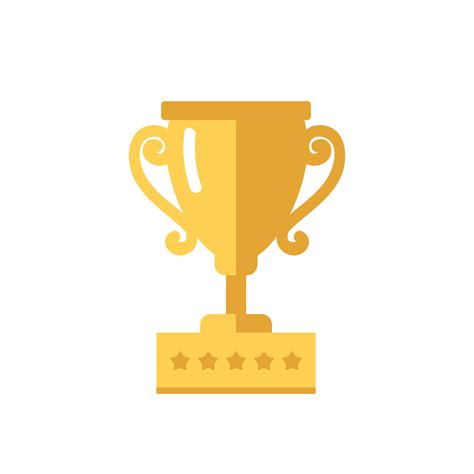 Trophy Isolated Vector Illustration In Flat Style Icon For Winning