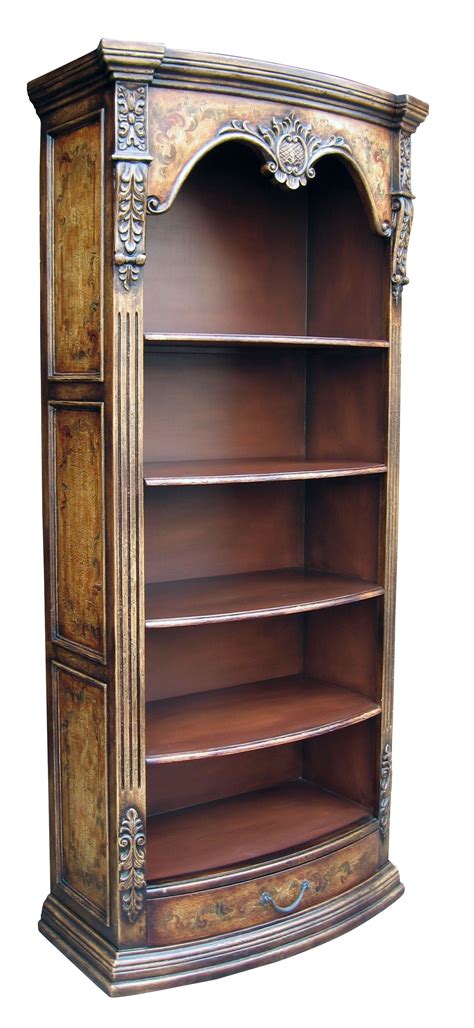 Carved Bookcase Hand Made Hand Painted In Tuscan Colors This Bookcase