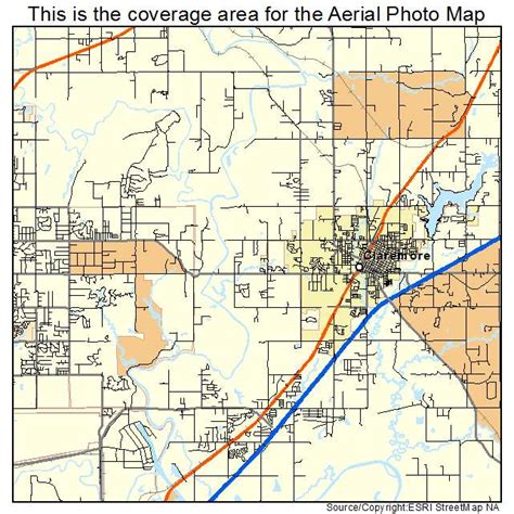 Aerial Photography Map Of Claremore Ok Oklahoma
