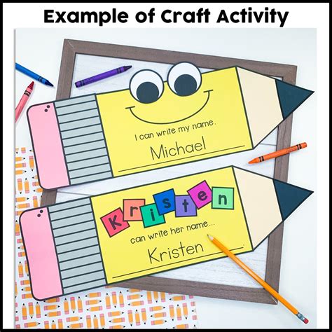Pencil Name Craft Activity Crafty Bee Creations