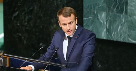 Le Président Emmanuel Macron Intervient à La Tribune De La 72ème Assemblée Générale Des Nations