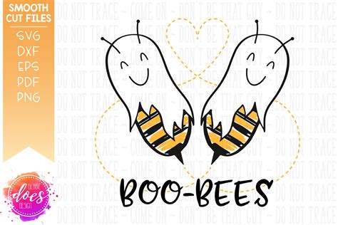 Boo Bees Bee Ghosts Svg File Debbie Does Design