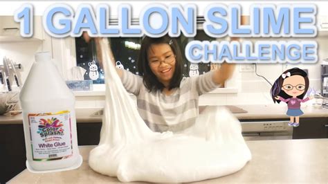 1 Gallon Glue Giant Slime Challenge Huge Fluffy Slime Youtube