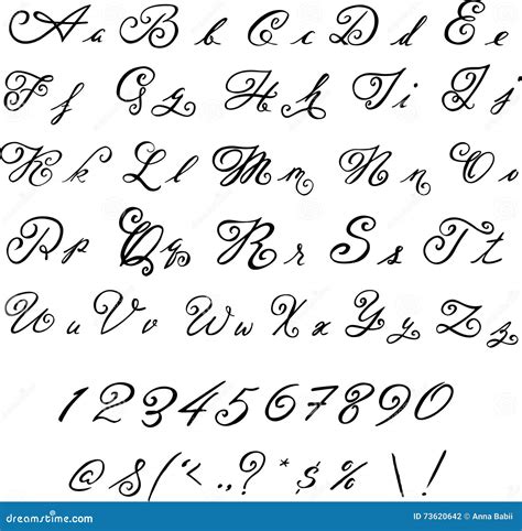 Elegant Black Font Vintage Letters Stock Vector Illustration Of Type