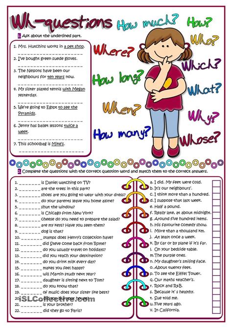 Wh Questions Worksheets Pdf