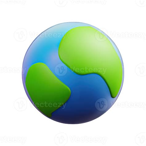 3d Cartoon Planet Earth Icon 24762036 Png