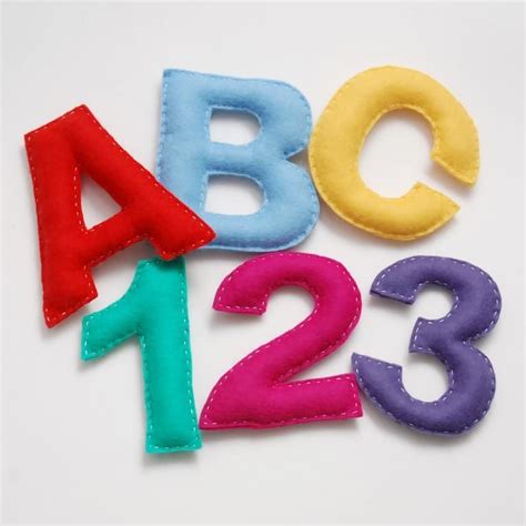 Felt Numbers And Letters Set Felt Letters Felt Crafts Letters And
