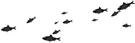School Of Fish Silhouette At Getdrawings Free Download