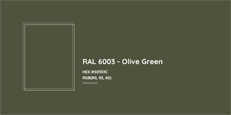 Ral 6003 Olive Green Complementary Or Opposite Color Name And Code