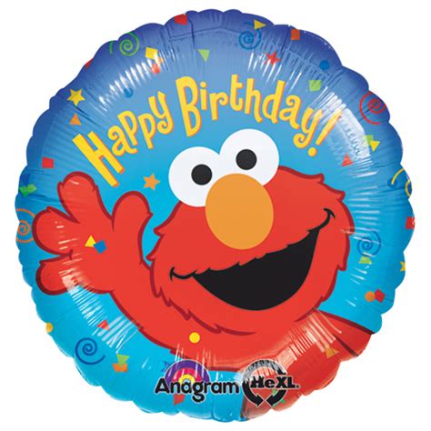 18″ Elmo Happy Birthday Sesame Street Foil Balloon Balloon Warehouse
