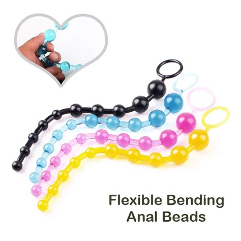 Oriental Jelly Anal Beads Flexible Anal Stimulator Chains Butt Plug Sex