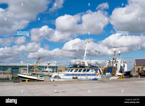 Fishing Boat At Docks Stock Photo Alamy