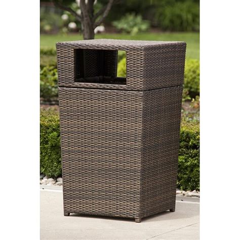 All Weather Wicker Patio Trash Can 12992770 Shopping