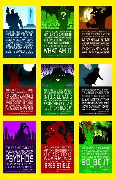 Now that i work in digital, the difference is enormous. Series 5 DC Comics Villains Posters-2 | Comic villains, Gotham villains, Batman quotes