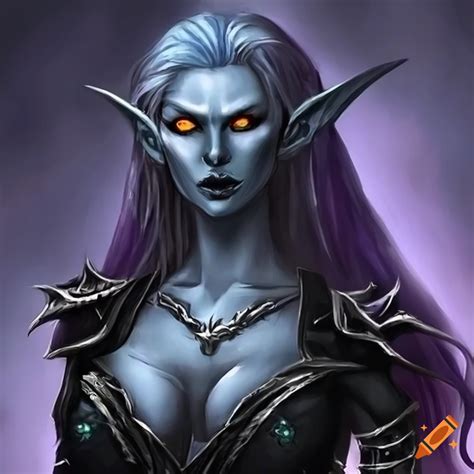 Digital Art Of A Dark Elf Female