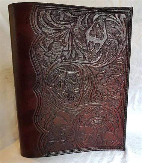 Custom Hand Carved Leather Book Cover Custom Made To Your Leather Book
