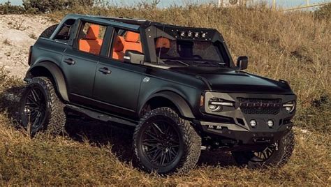 Satin Black Ford Bronco Rides Masked And Lifted On Concave 22s