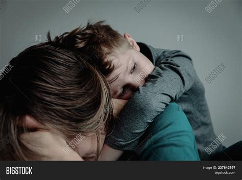 Sad Child Mother Image And Photo Free Trial Bigstock