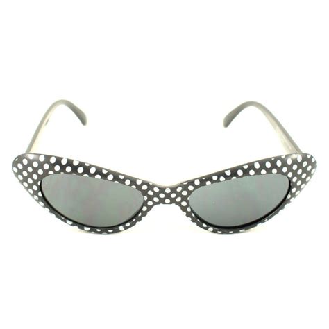 Black Meow Polka Dot Sunglasses In 2020 Sunglasses Cat Eye Frames Polka Dots