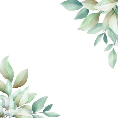 Greenery border illustrations & vectors. Greenery Leaves Border Decoration For Card Composition ...