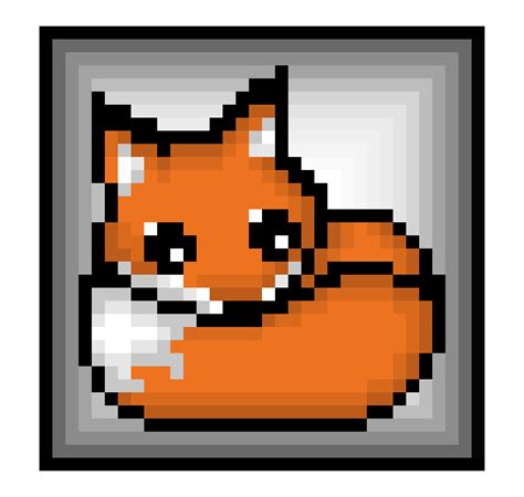 Pixel Fox Sticker By Carbatine Pixel Art Pixel Art Grid Pixel Art Images